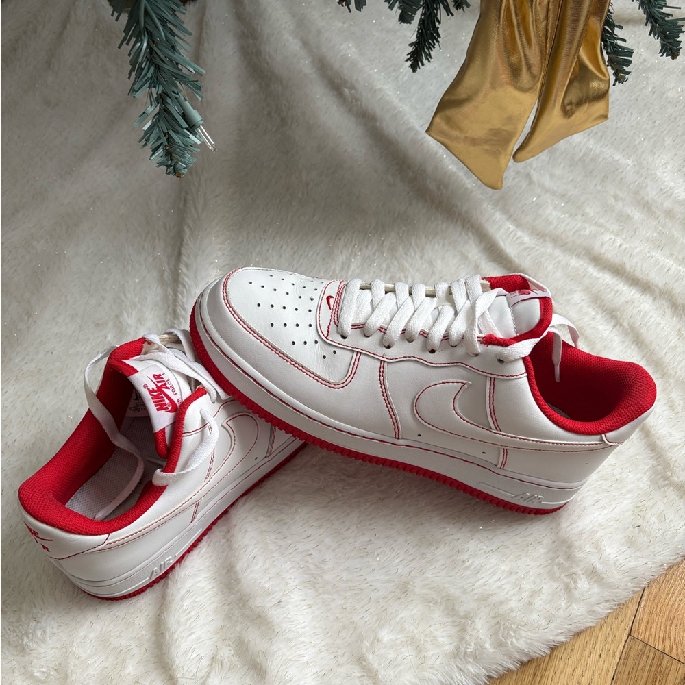 Nike Air with red stitching, size 8.5